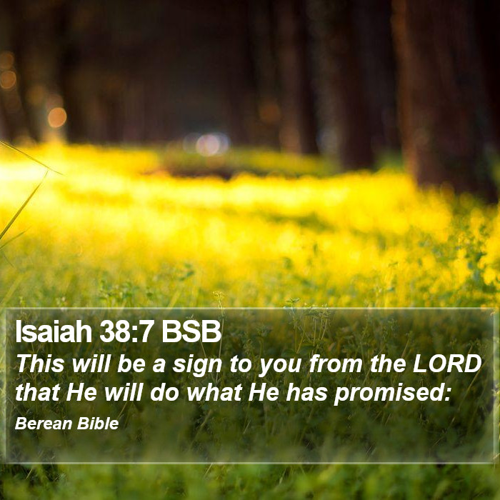 Isaiah 38:7 BSB Bible Study