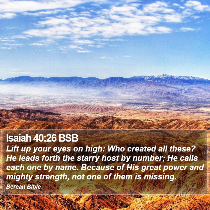 Isaiah 40:26 BSB Bible Study