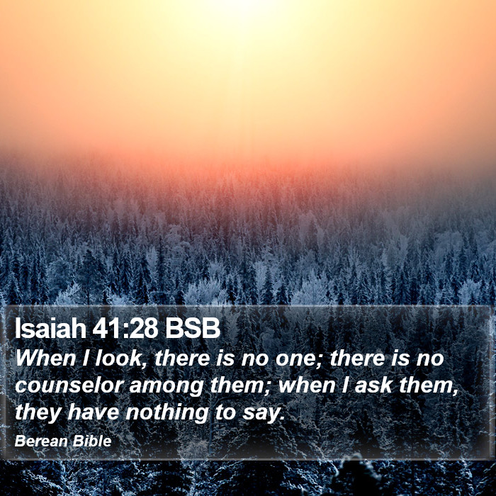 Isaiah 41:28 BSB Bible Study