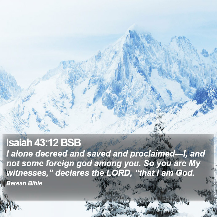 Isaiah 43:12 BSB Bible Study