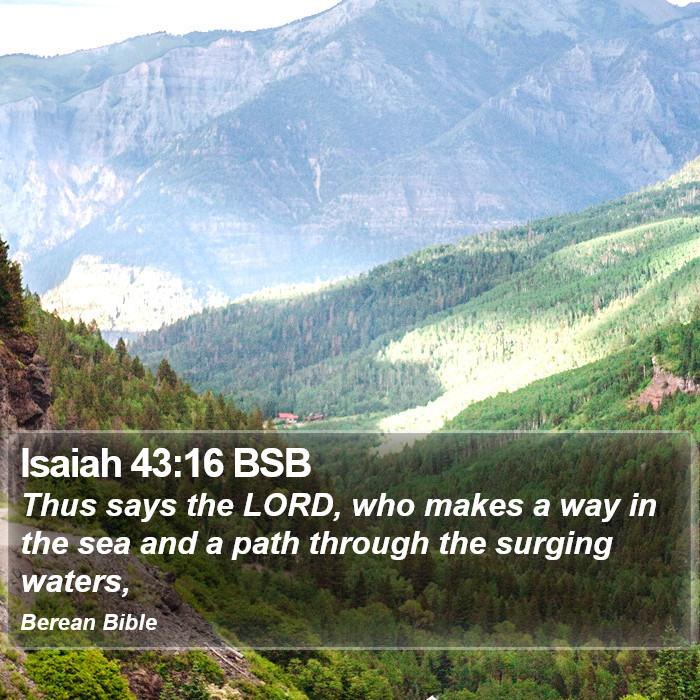 Isaiah 43:16 BSB Bible Study