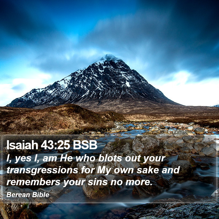 Isaiah 43:25 BSB Bible Study