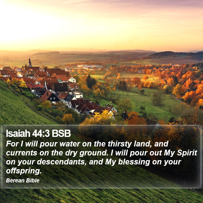 Isaiah 44:3 BSB Bible Study