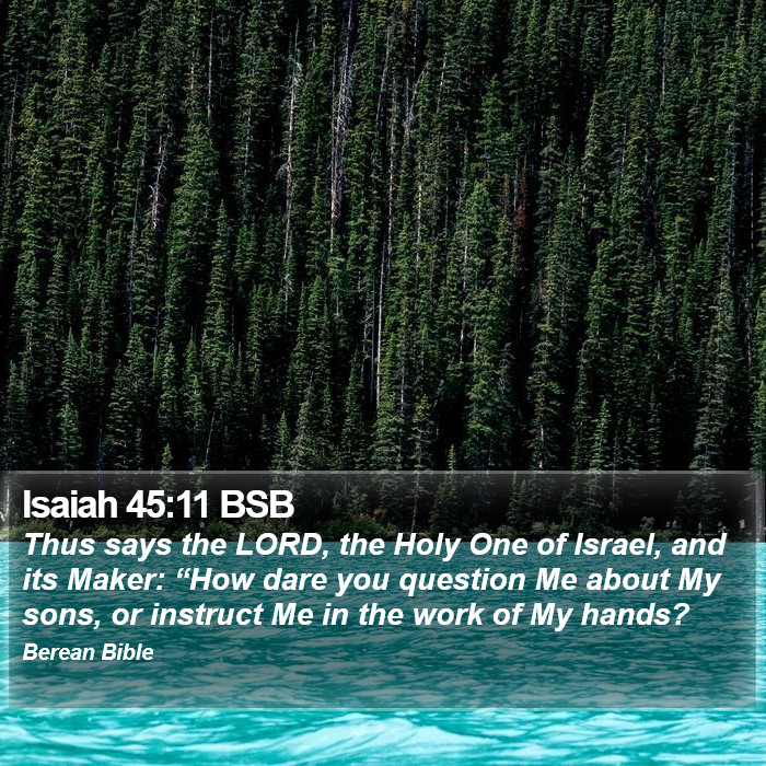 Isaiah 45:11 BSB Bible Study