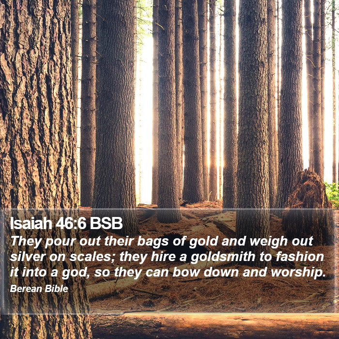 Isaiah 46:6 BSB Bible Study