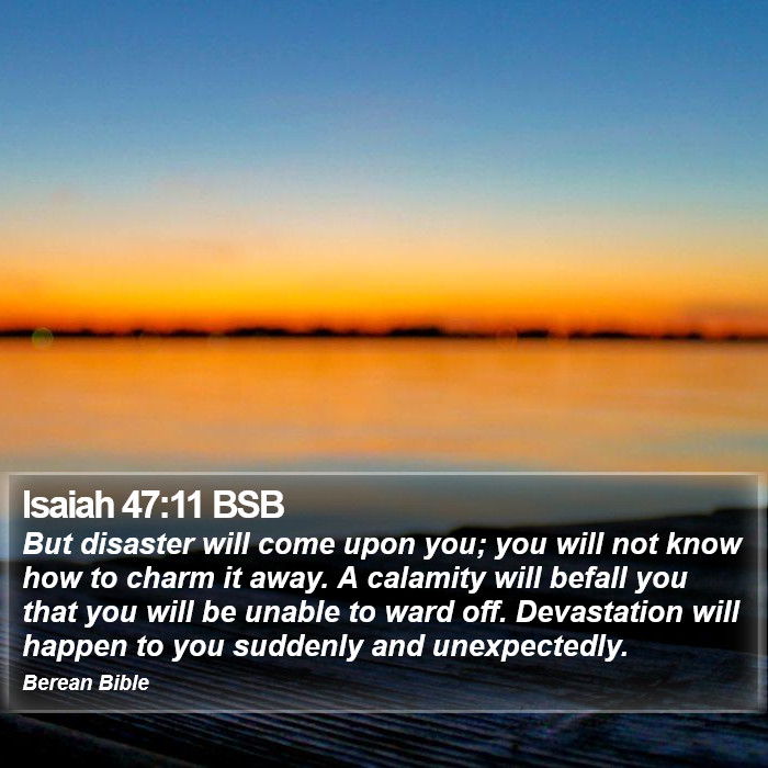 Isaiah 47:11 BSB Bible Study