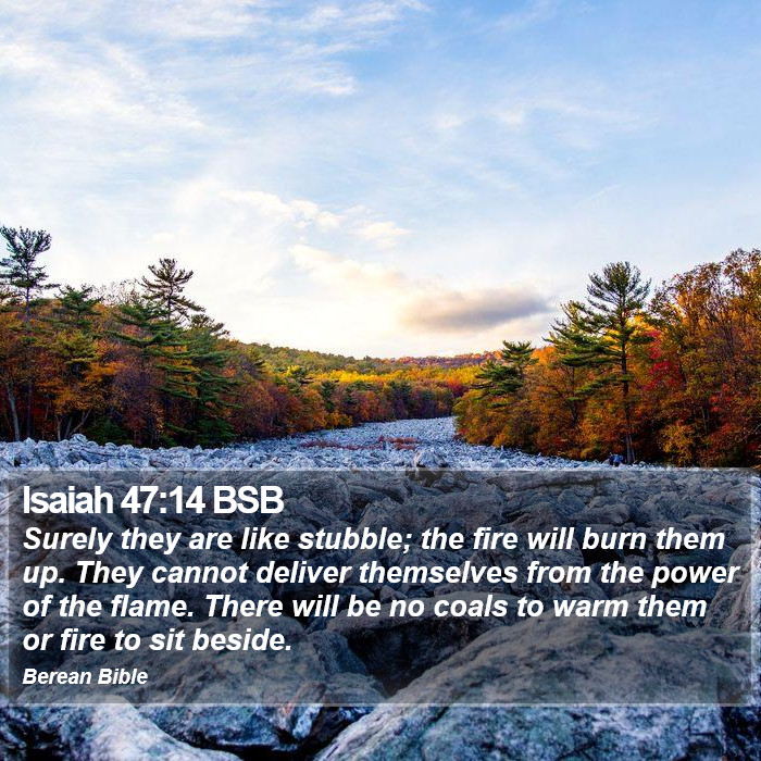 Isaiah 47:14 BSB Bible Study