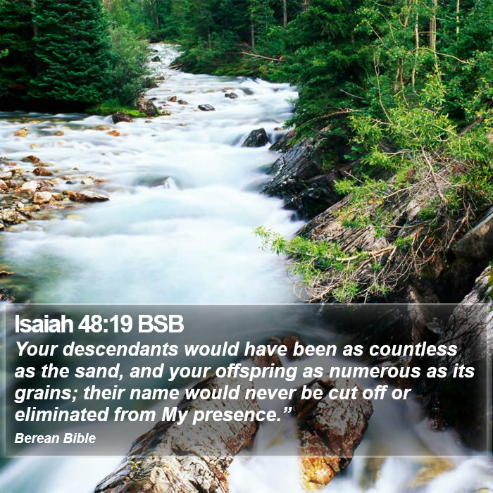 Isaiah 48:19 BSB Bible Study