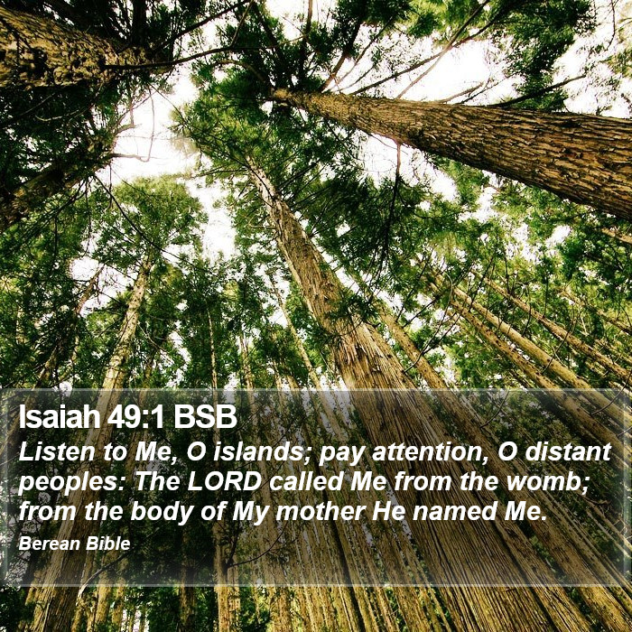 Isaiah 49:1 BSB Bible Study