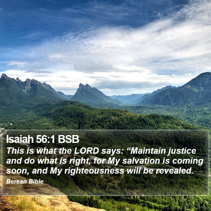 Isaiah 56:1 BSB Bible Study