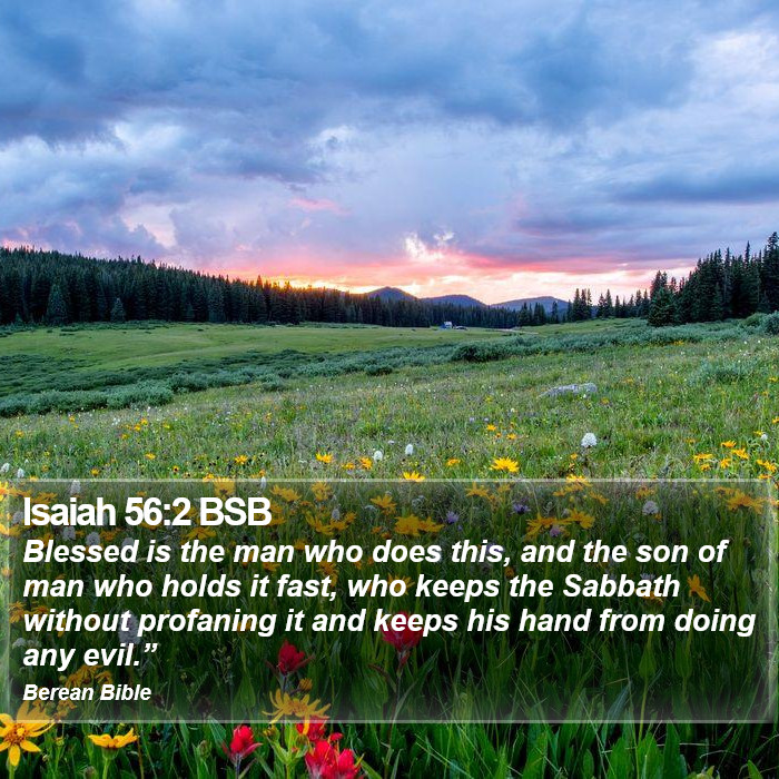 Isaiah 56:2 BSB Bible Study