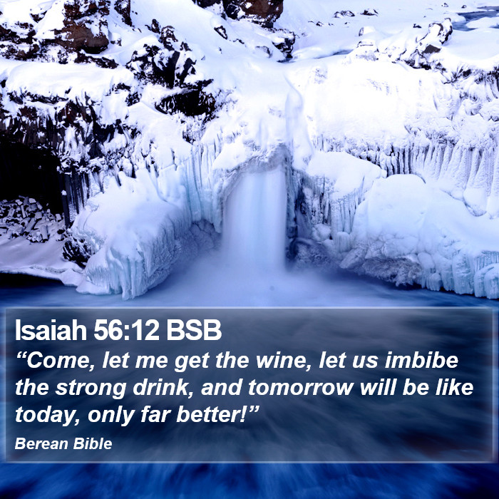 Isaiah 56:12 BSB Bible Study