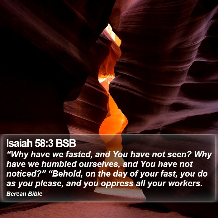 Isaiah 58:3 BSB Bible Study