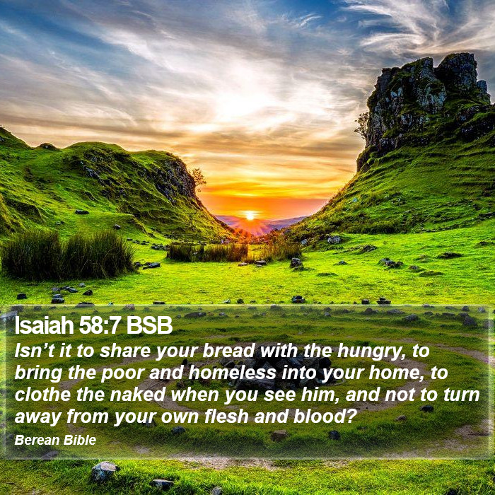 Isaiah 58:7 BSB Bible Study