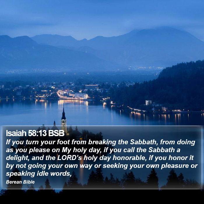 Isaiah 58:13 BSB Bible Study