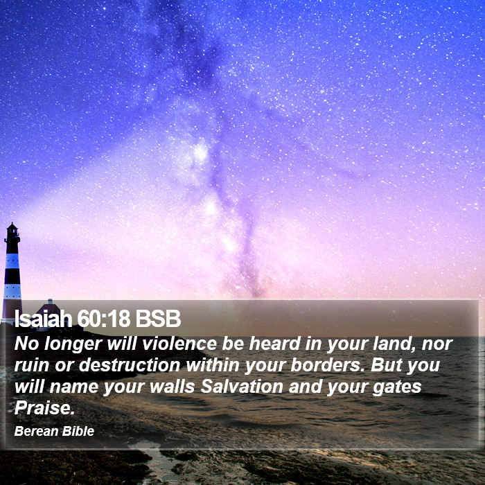 Isaiah 60:18 BSB Bible Study