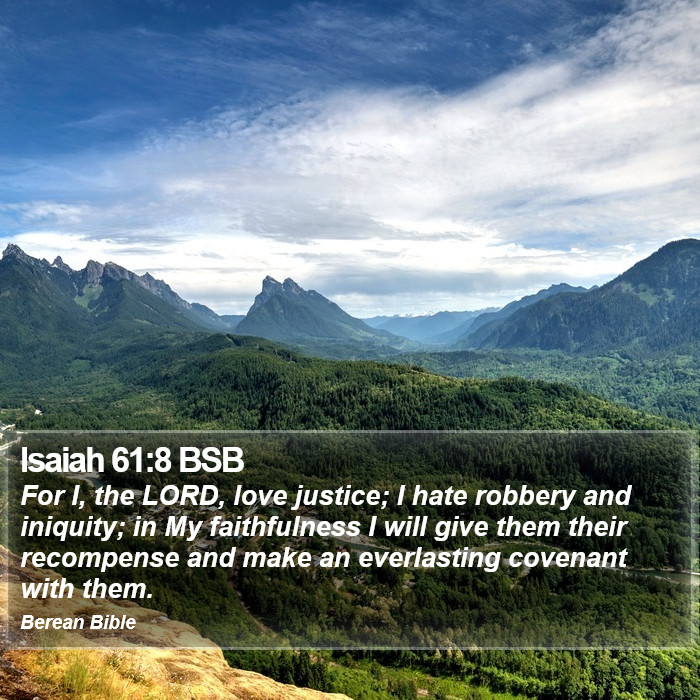 Isaiah 61:8 BSB Bible Study