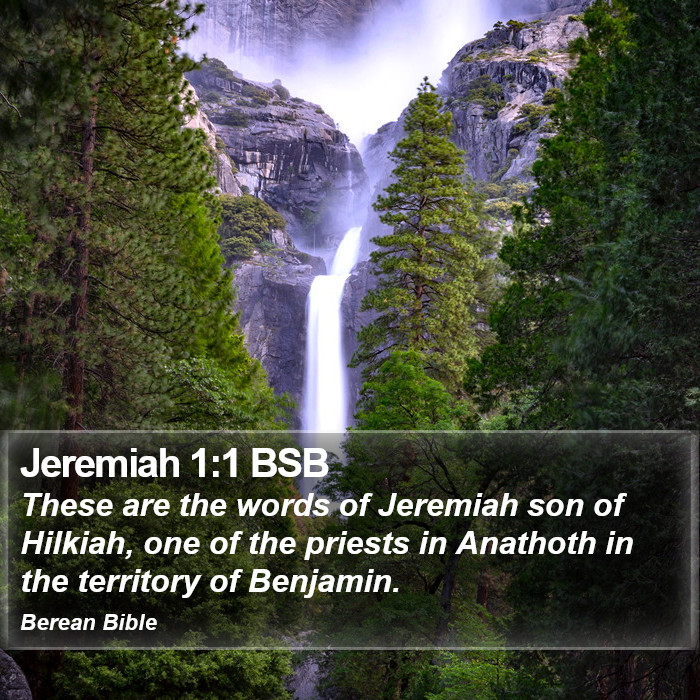 Jeremiah 1:1 BSB Bible Study