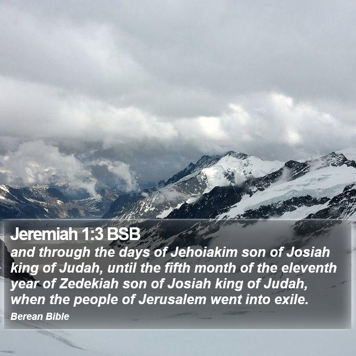 Jeremiah 1:3 BSB Bible Study