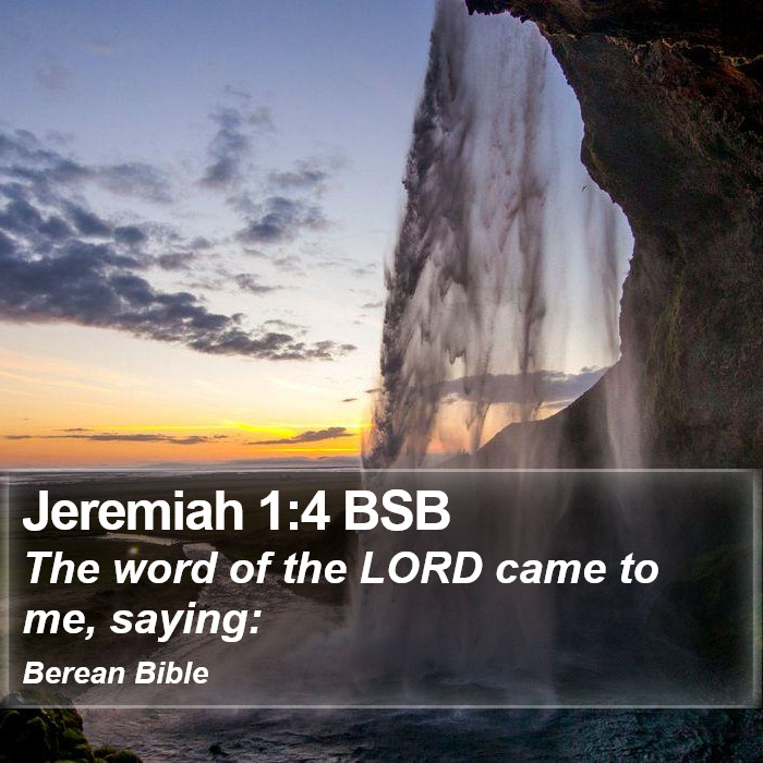 Jeremiah 1:4 BSB Bible Study