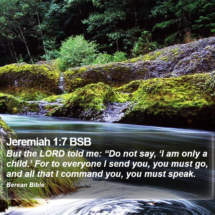 Jeremiah 1:7 BSB Bible Study