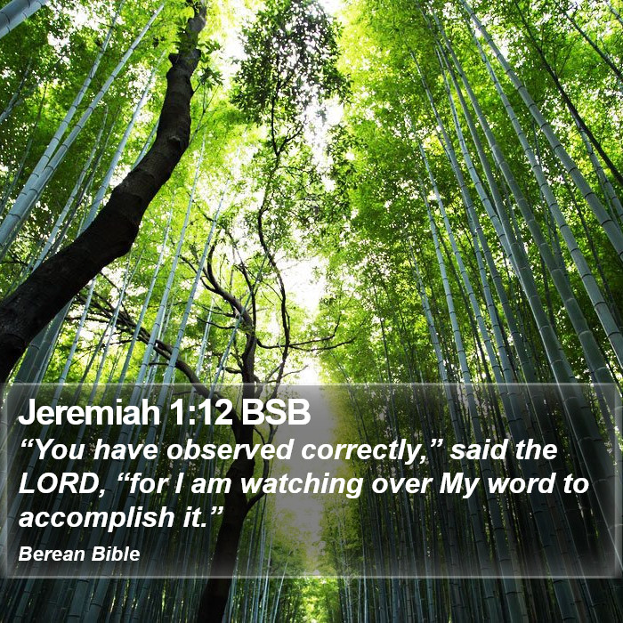 Jeremiah 1:12 BSB Bible Study