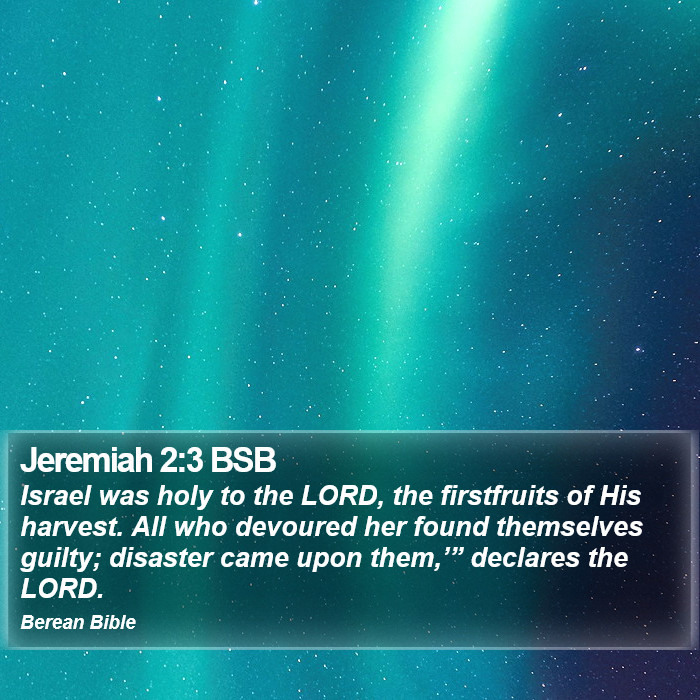 Jeremiah 2:3 BSB Bible Study