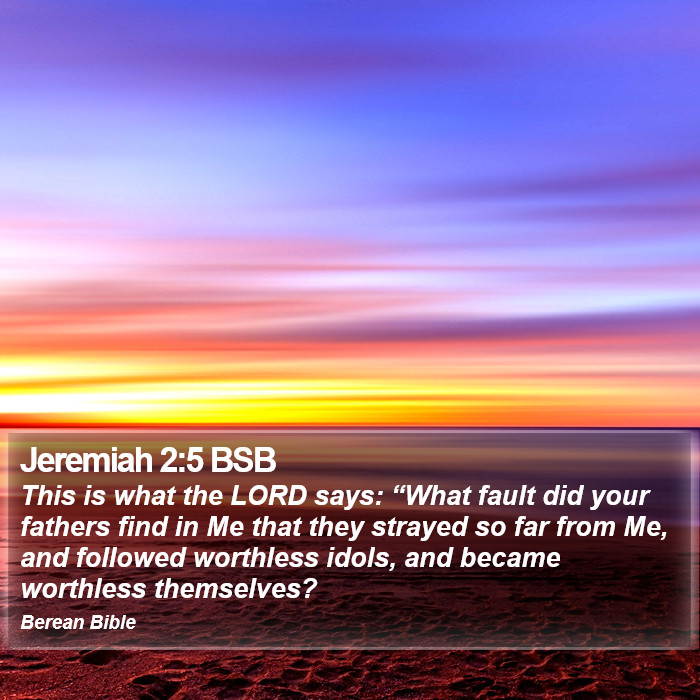 Jeremiah 2:5 BSB Bible Study