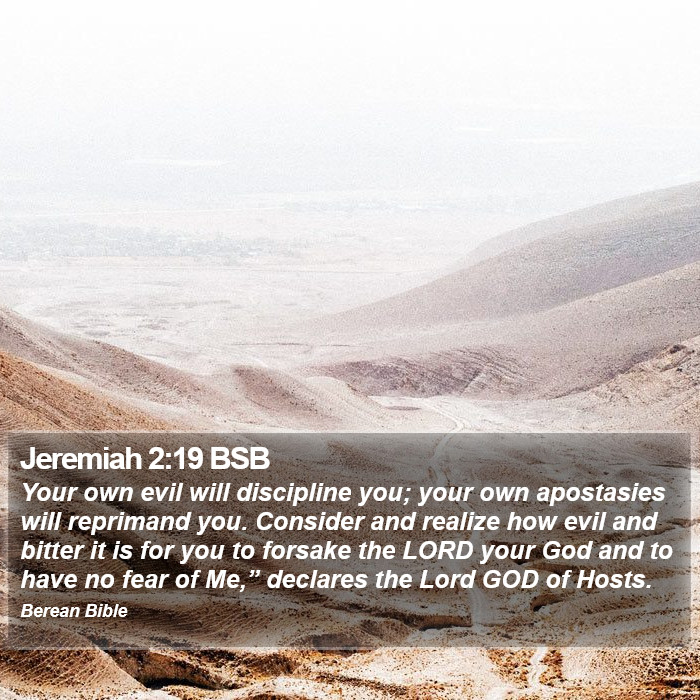 Jeremiah 2:19 BSB Bible Study