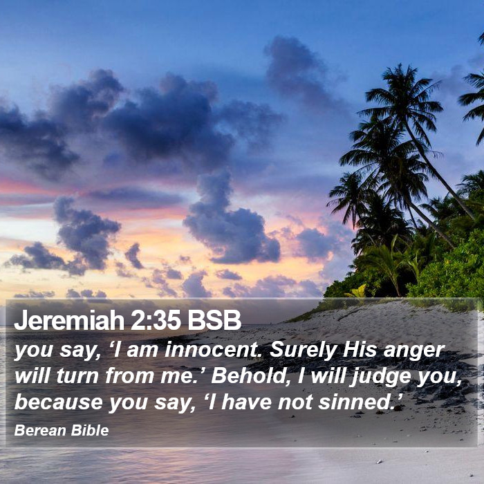 Jeremiah 2:35 BSB Bible Study