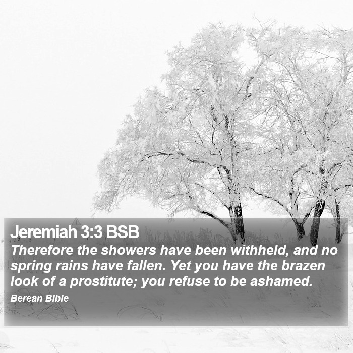 Jeremiah 3:3 BSB Bible Study