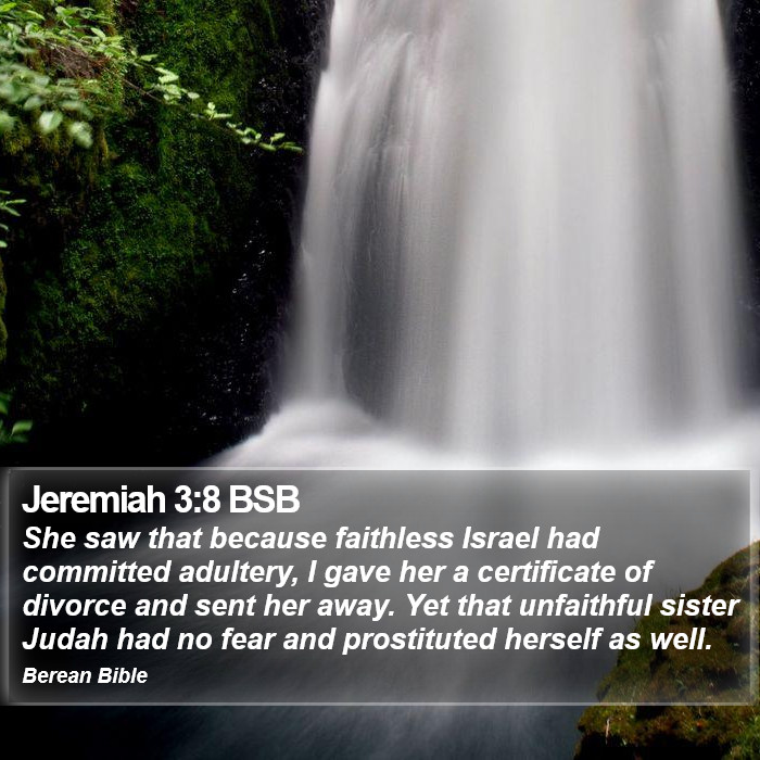 Jeremiah 3:8 BSB Bible Study