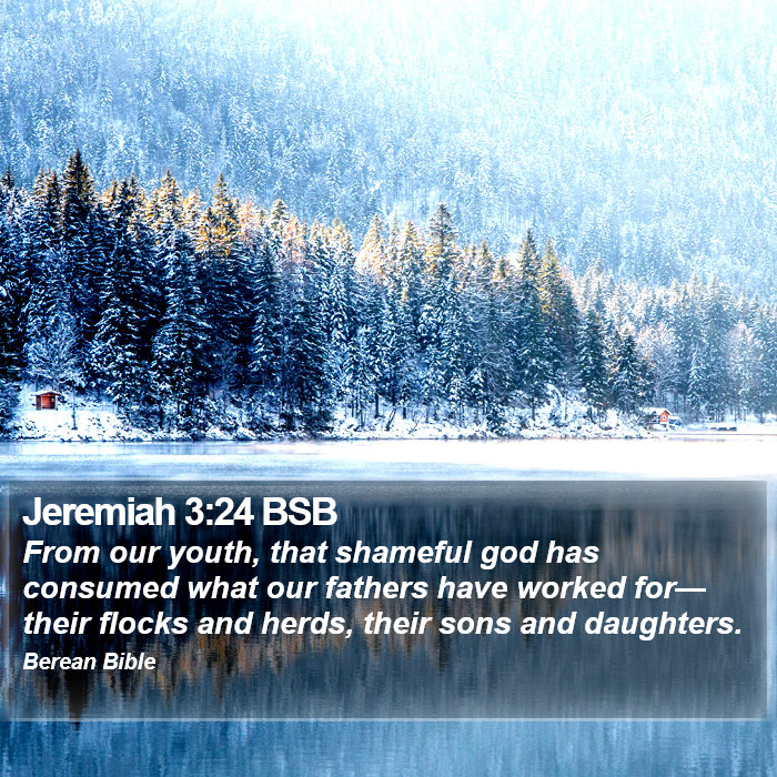 Jeremiah 3:24 BSB Bible Study