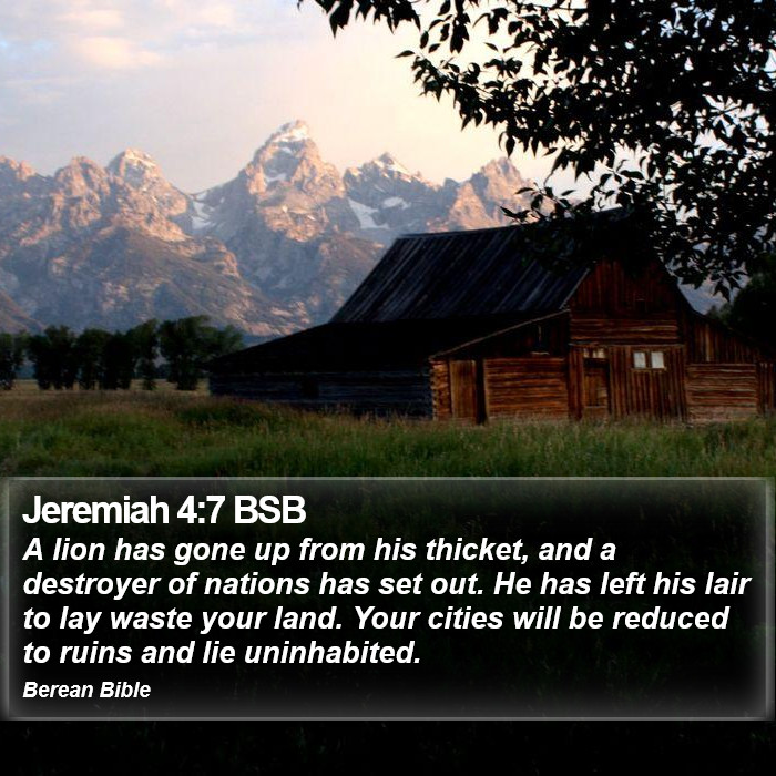 Jeremiah 4:7 BSB Bible Study