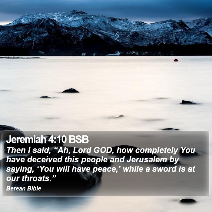 Jeremiah 4:10 BSB Bible Study