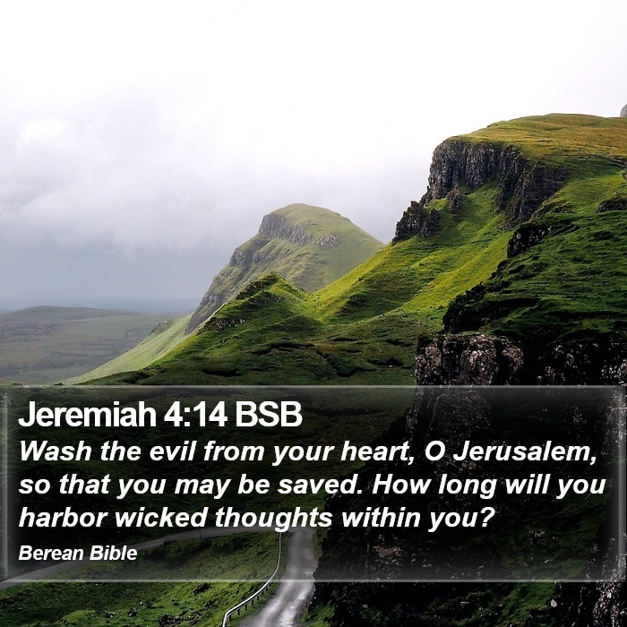 Jeremiah 4:14 BSB Bible Study