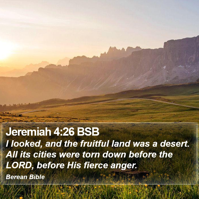 Jeremiah 4:26 BSB Bible Study