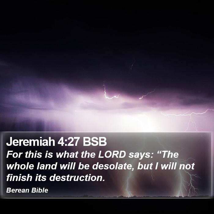 Jeremiah 4:27 BSB Bible Study