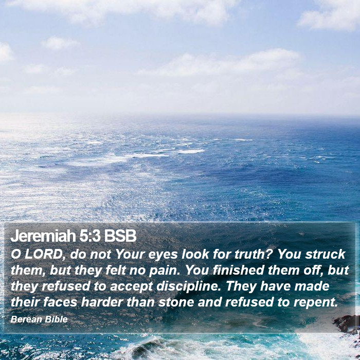 Jeremiah 5:3 BSB Bible Study