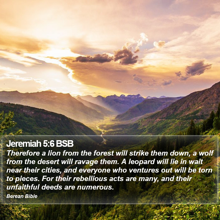 Jeremiah 5:6 BSB Bible Study