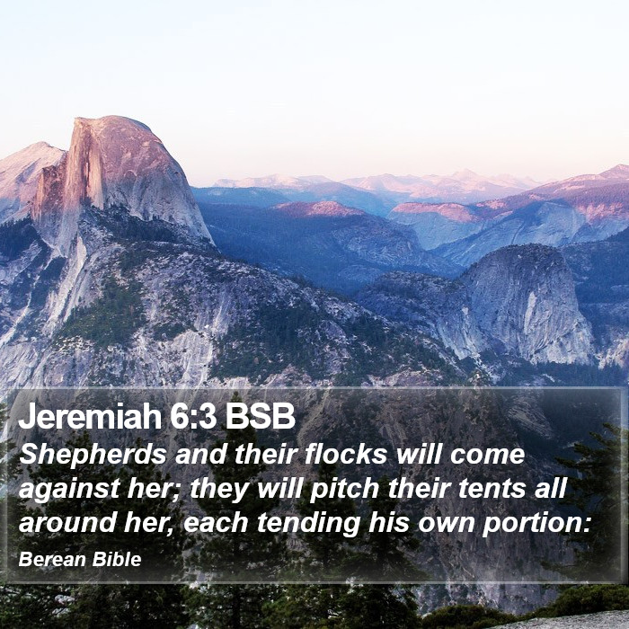 Jeremiah 6:3 BSB Bible Study