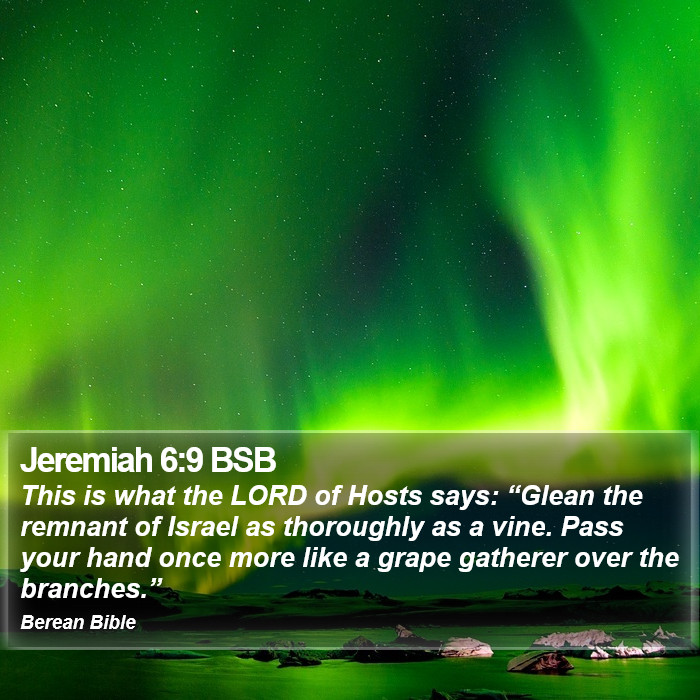 Jeremiah 6:9 BSB Bible Study