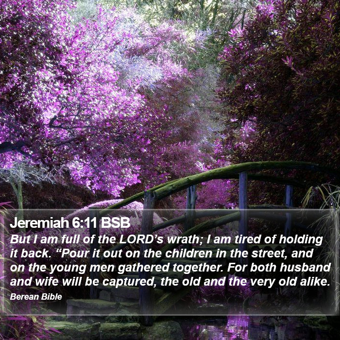 Jeremiah 6:11 BSB Bible Study