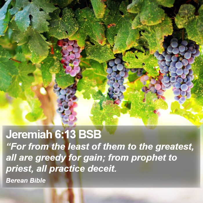 Jeremiah 6:13 BSB Bible Study