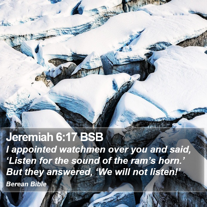 Jeremiah 6:17 BSB Bible Study