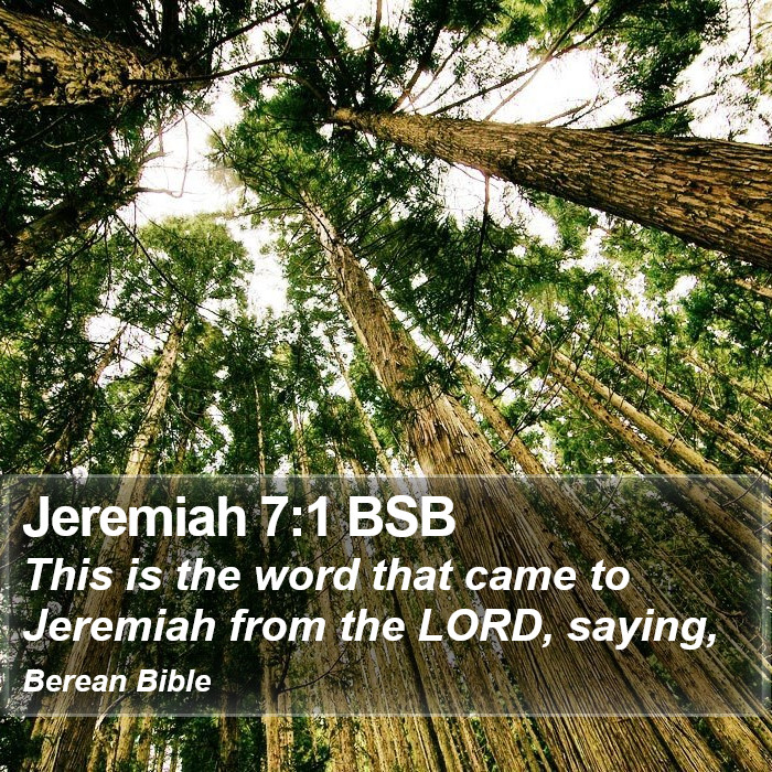 Jeremiah 7:1 BSB Bible Study