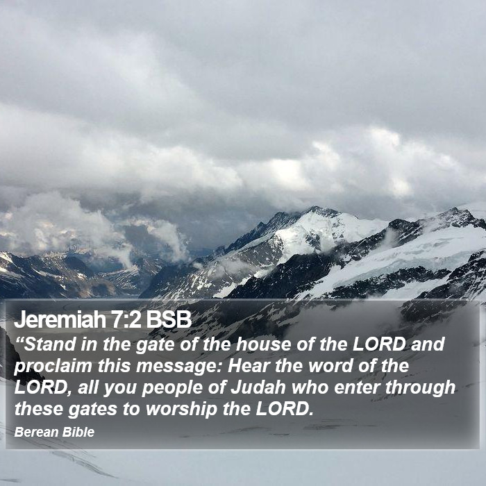 Jeremiah 7:2 BSB Bible Study