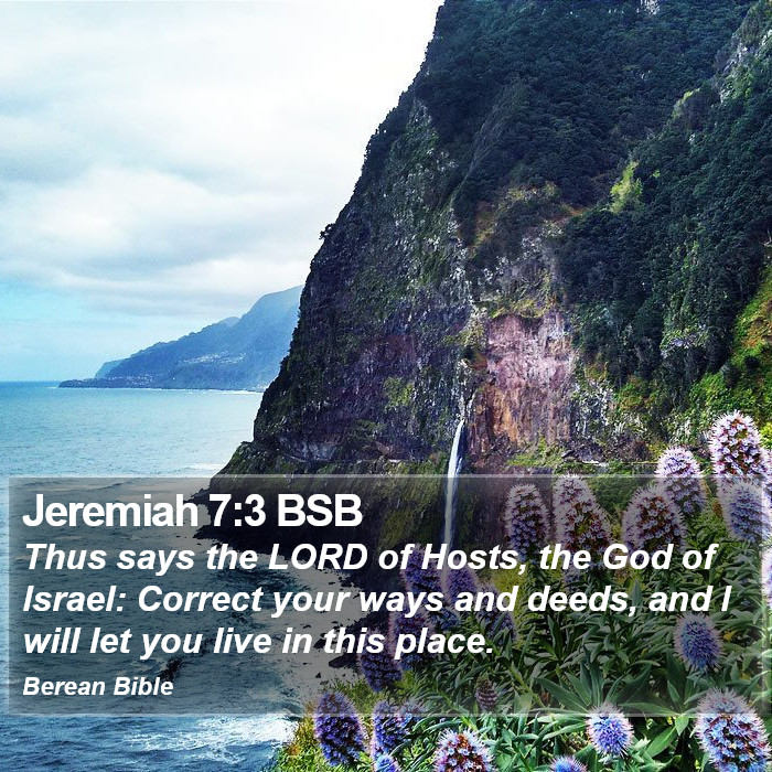 Jeremiah 7:3 BSB Bible Study