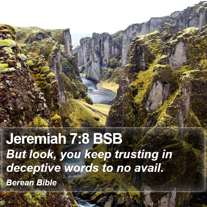 Jeremiah 7:8 BSB Bible Study