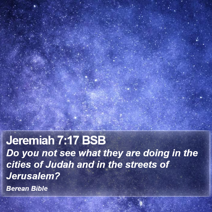 Jeremiah 7:17 BSB Bible Study